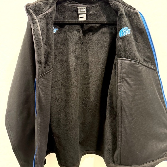 The North Face Mens Jacket Black/ Blue Trim and Logo Mens Large C848 - Picture 3 of 8